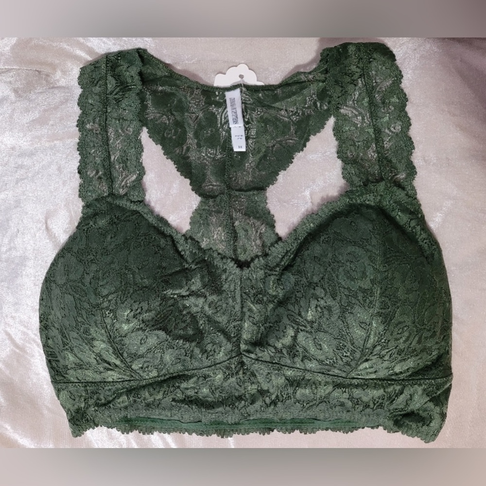 2X Green Victoria Bralette